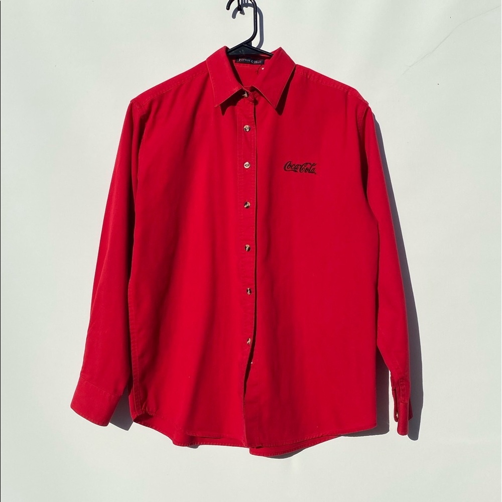 Coca Cola Vintage Button Up Long Sleeve